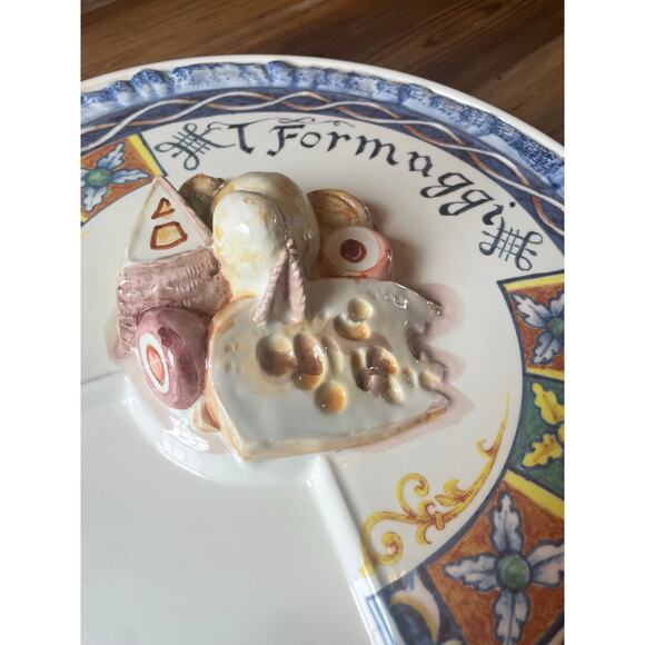 Vintage Italian Cheese Plate-La Compagnia Dei Decori - Picture 2 of 4